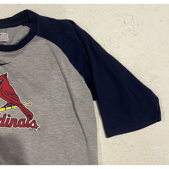 Nike Team St Louis Cardinals Baseball Tee 2009 Mens Large Gray Blue MLB - Picture 5 of 9